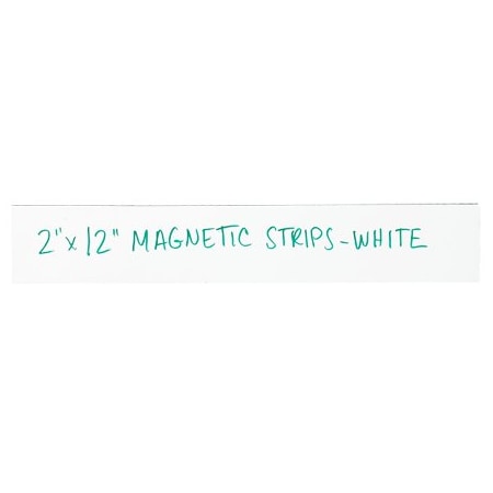 Bsc Preferred 2 x 12'' White Warehouse Labels - Magnetic Strips, 25PK LH180